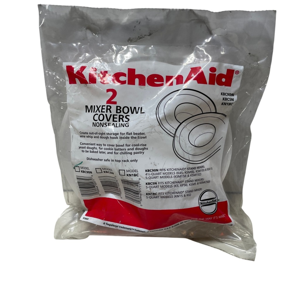 KitchenAid Mixing Bowl Covers (2) KBC90N NEW in‎ Package